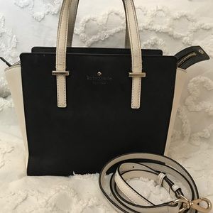 Kate Spade ♠️ black & white Hayden leather purse